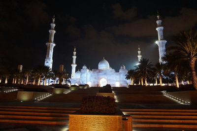 Illuminated city at night