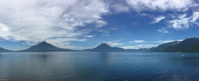 Panoramic view of lake against sky