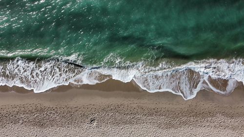 Waves rushing towards shore