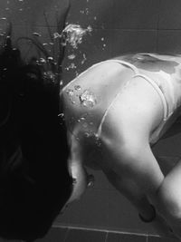 Portrait of woman in water