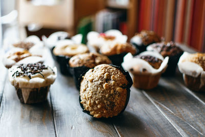 Close-up of dessert on table