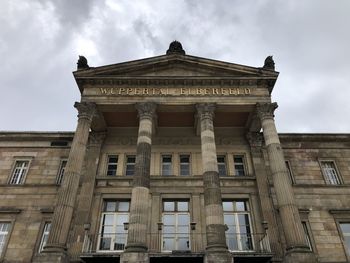 Low angle view of historical building against sky