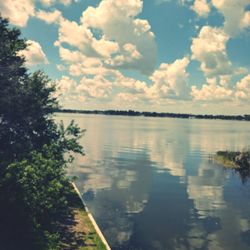 Scenic view of river against sky