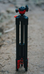 Close-up of water pipe on land