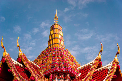 Low angle view of traditional building against sky