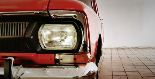 Close-up of vintage car