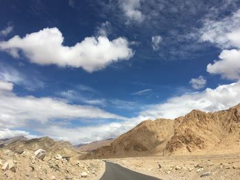 Scenic view of desert against sky