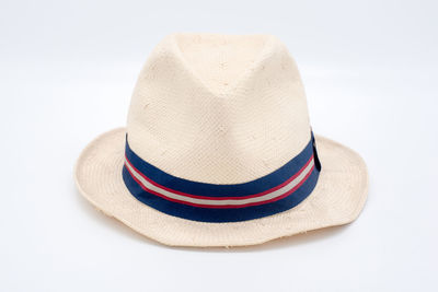 Close-up of hat on white background