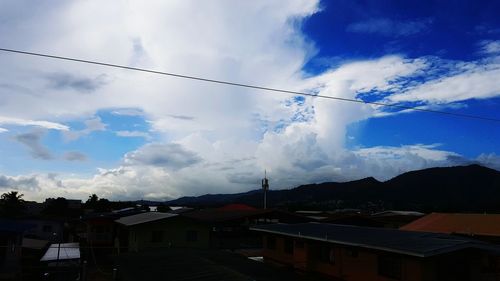 Panoramic view of buildings against sky