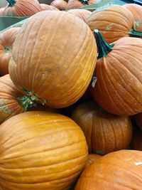 Full frame shot of pumpkins at market