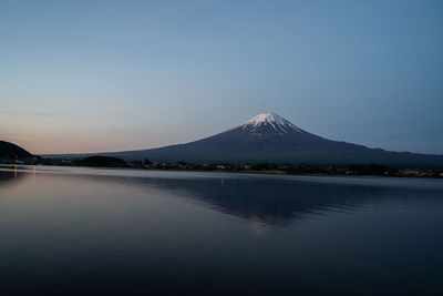 Scenic view of mountains against clear sky