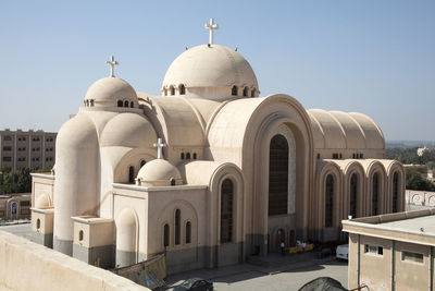 View of cathedral against clear sky