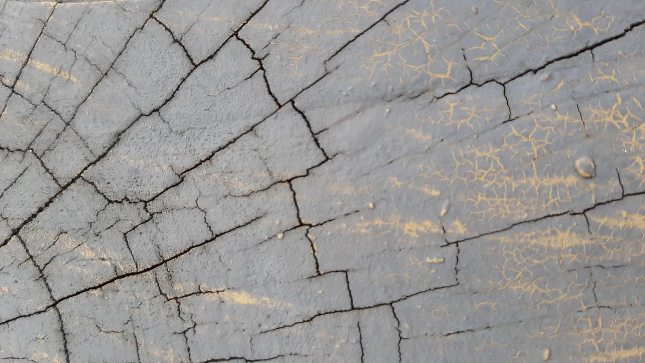 HIGH ANGLE VIEW OF CRACKED WALL