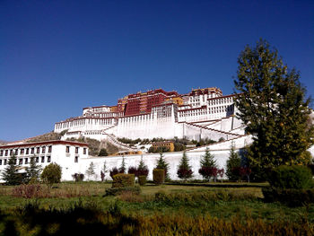 Potala palace against clear sky
