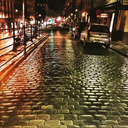City street at night