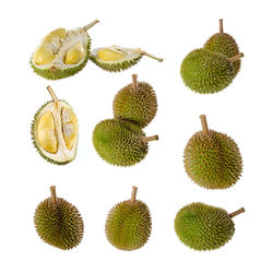 Close-up of fruits against white background