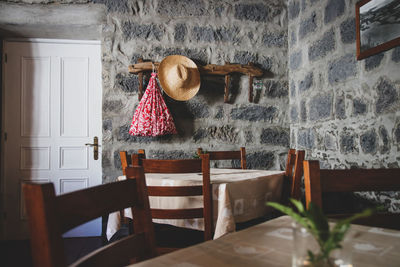 Chairs and table at home