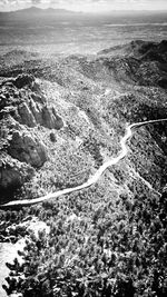 Aerial view of landscape against sky