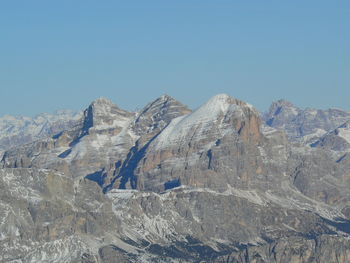 Scenic view of mountains against clear sky