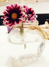 Close-up of flowers on table