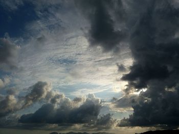 Low angle view of dramatic sky