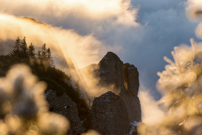 Mountains against sky