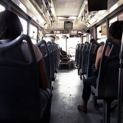 People traveling in train