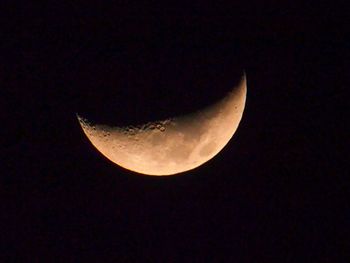 Low angle view of moon in sky