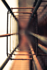 Close-up of metal bridge