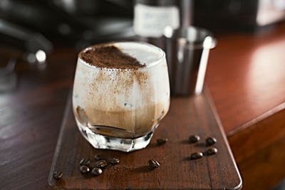 Close-up of drink on table