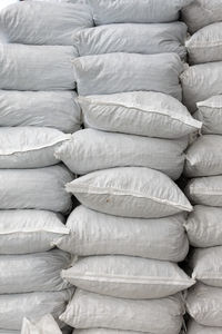 Stack of white sacks