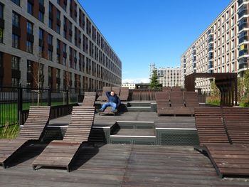 Low angle view of modern buildings