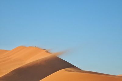 High section of mountain against clear sky