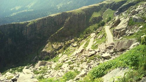 River flowing through mountain