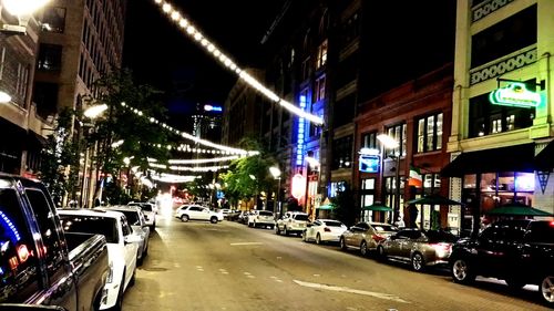 City street at night