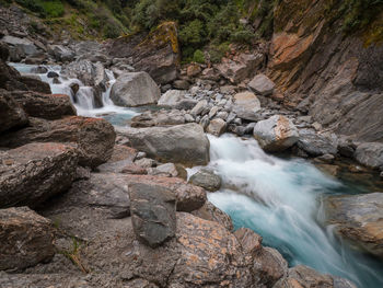 Stream flowing through rocks