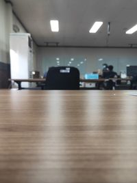 View of empty seats in airport