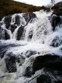 Scenic view of waterfall