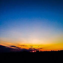 Scenic view of landscape against sky at sunset