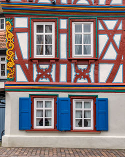 Picturesque german medieval colorful architecture in idstein, hesse, germany