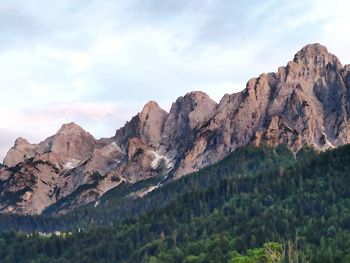 Scenic view of rocky mountains against sky