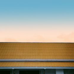 Low angle view of building against clear sky