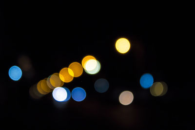 Defocused lights at night