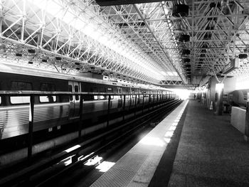 Train at railroad station platform