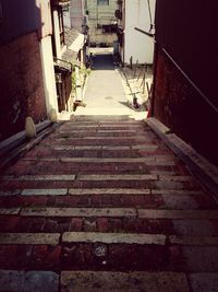 Empty staircase in building