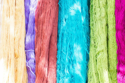 Full frame shot of multi colored fabric