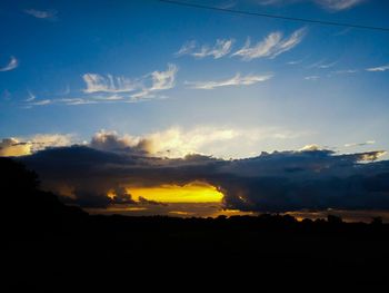 Scenic view of landscape against cloudy sky