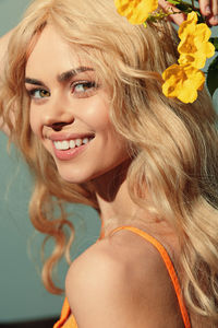 Portrait of young woman