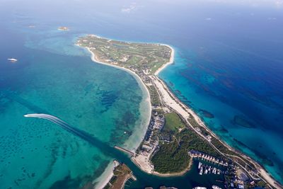 High angle view of cityscape