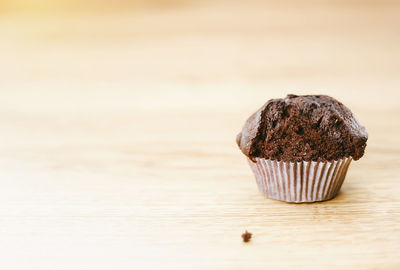 Close-up of cupcakes on table